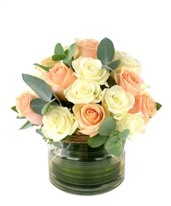 Rosas en cilindro bajo