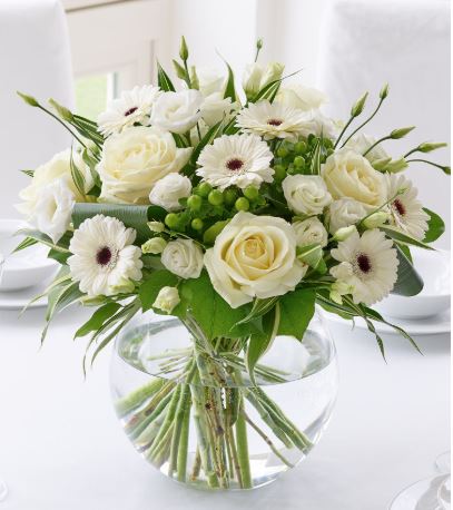 Florero de Flores Blancas – Flores a Domicilio