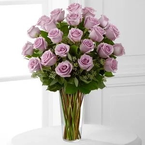 Florero con 36 Rosas Lila