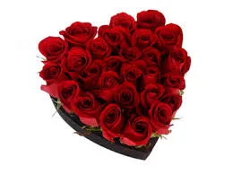 Corazón con Rosas Rojas