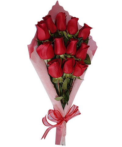 Ramo Extendido con 12 Rosas Rojas – Flores a Domicilio