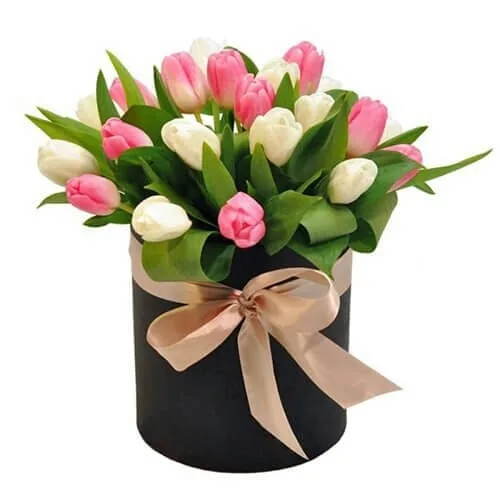 Composición de tulipanes